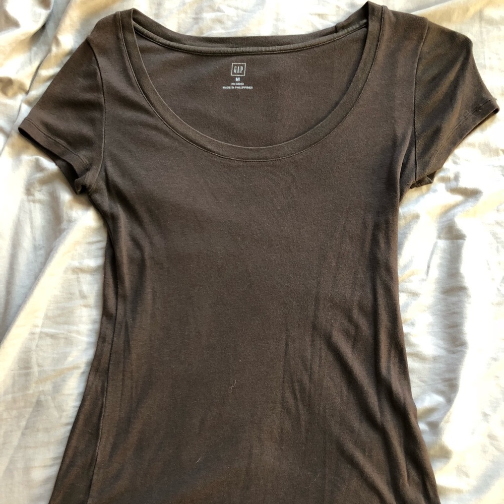 GAP Brown Scoop Neck Shirt